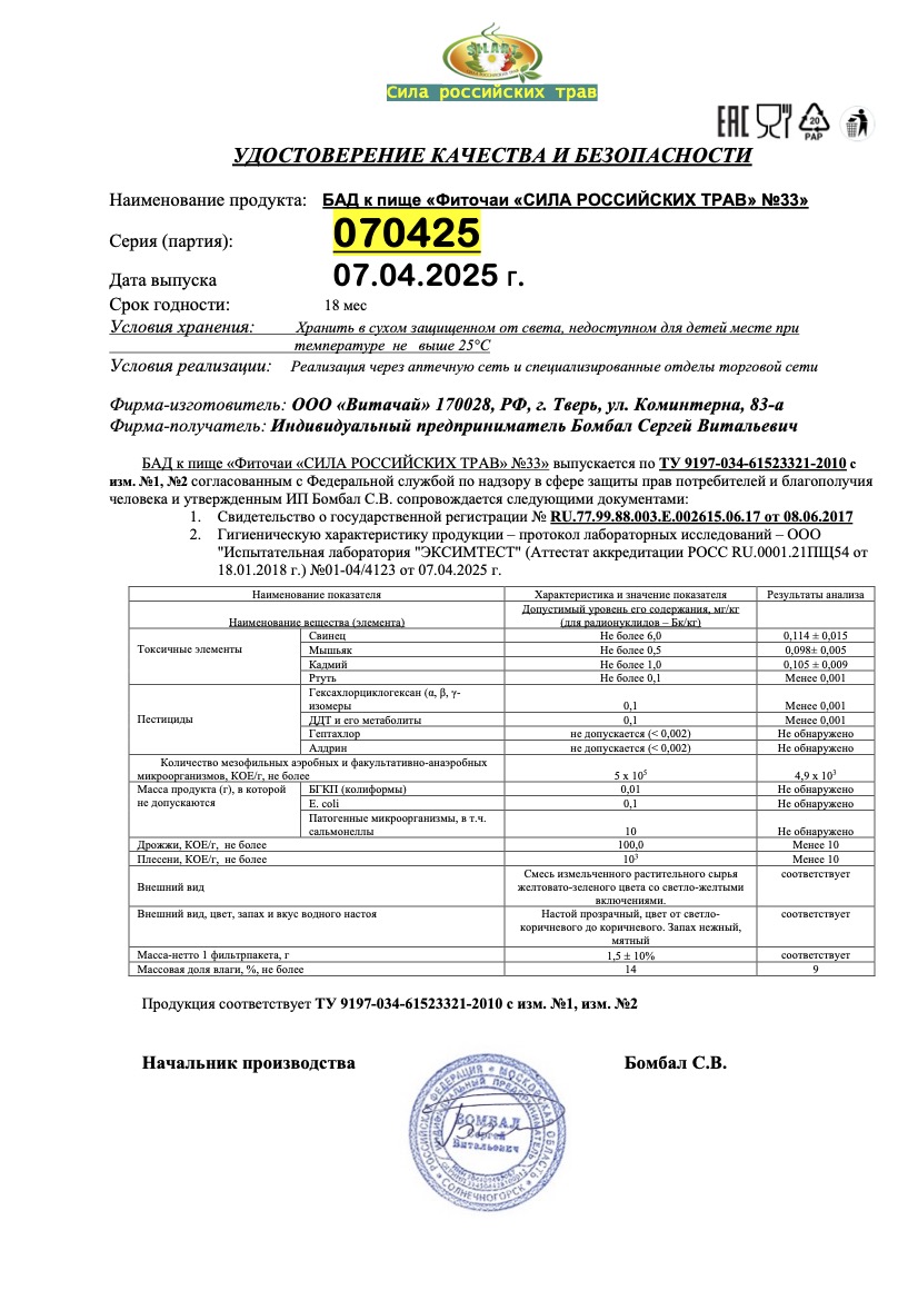 Паспорт №042025